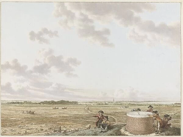 View of Table Mountain at Blaricum, with Craayloos Bosch on the left, c.1795. Creator: Jacob Cats
