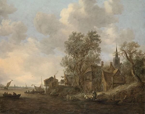View of a Town on a River, 1645. Creator: Jan van Goyen