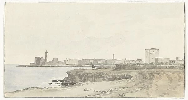 View of Trani located on the coast, 1778. Creator: Louis Ducros