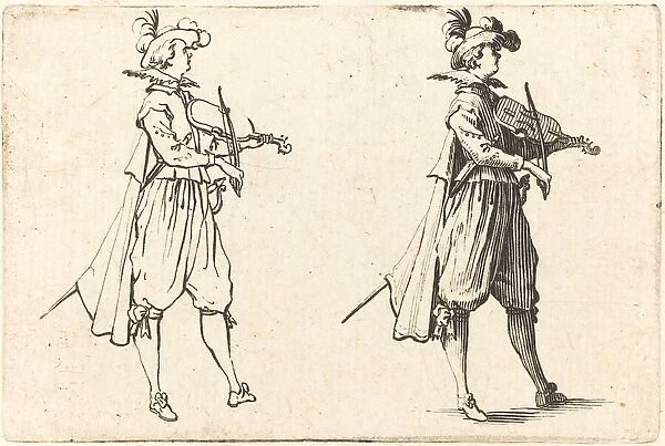 Violinist, c. 1622. Creator: Jacques Callot