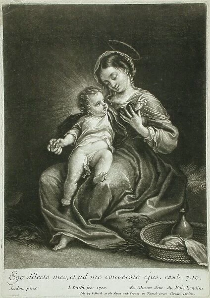 Virgin and Child, 1700. Creator: John Smith