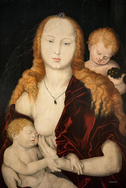 Virgin with Child and an Angel, 1539-1540. Creator: Baldung (Baldung Grien), Hans (1484-1545)