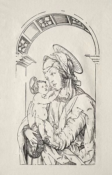The Virgin with the Child under an arch, 1508. Creator: Hans Burgkmair (German, 1473-1531)