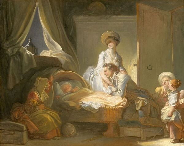 The Visit to the Nursery, c. 1775. Creator: Jean-Honore Fragonard