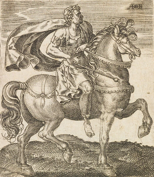 A Vitellius from Twelve Caesars on Horseback, c1565-1587. Creator: Abraham de Bruyn