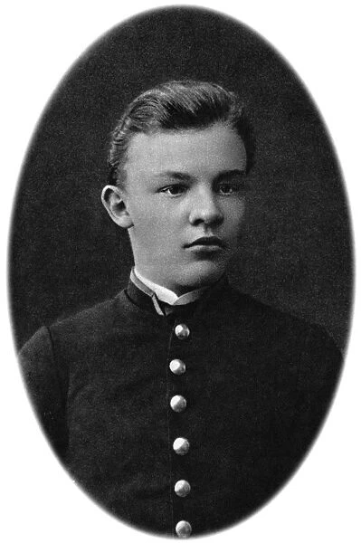 Vladimir Ulyanov (Lenin) as a grammar school pupil, Simbirsk, Russia, 1879
