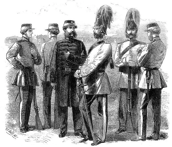 The Volunteer Guards (32nd Middlesex), generally known as the Six-Foot Corps. 1860. Creator: Unknown
