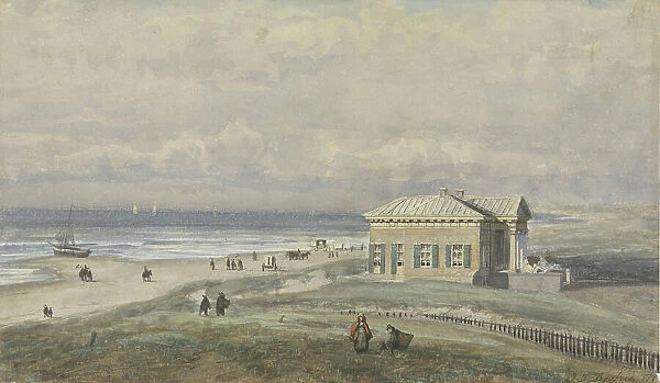 The Von Wied Pavilion in Scheveningen, 1877. Creator: Johannes Josephus Destree