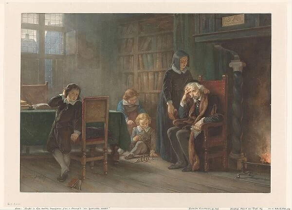 Vondel in his last years of life, 1869. Creator: Hendrik Albert van Trigt
