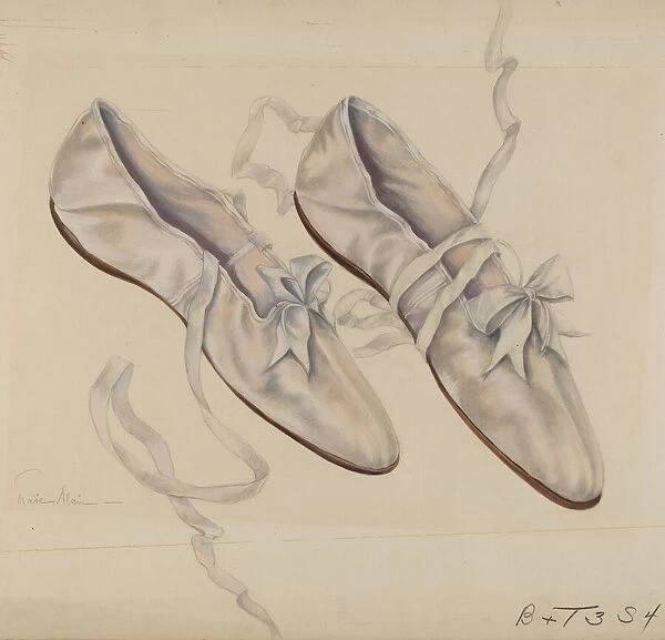 Walking Slippers, c. 1936. Creator: Marie Alain