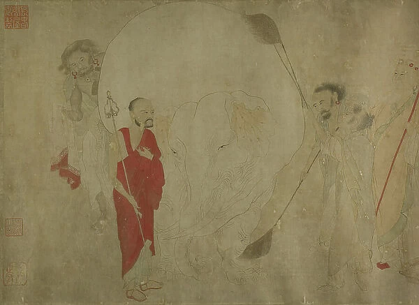 Washing the White Elephant, Ming dynasty (1369-1644), late 16th century. Creator: Unknown