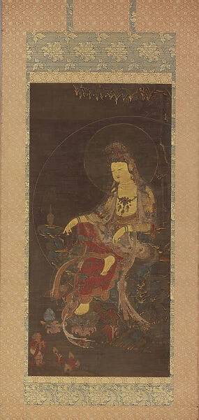 Water-Moon Avalokiteshvara (Suwol Gwaneum bosal), mid-14th century. Creator: Unknown
