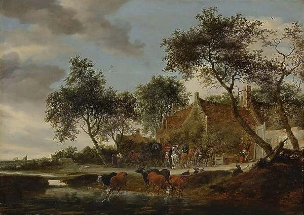 The watering place, 1660. Creator: Salomon Ruysdael