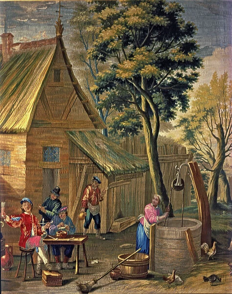 The Well, tapestry by David Teniers