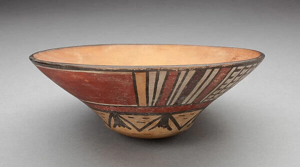Wide Bowl with Geomeric Motifs, 180 B. C.  /  A. D. 500. Creator: Unknown