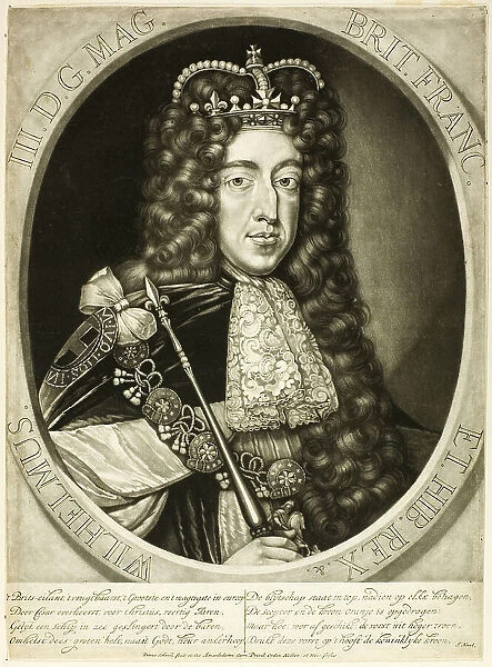 William III, King of England, 1690s. Creator: Pieter Schenk
