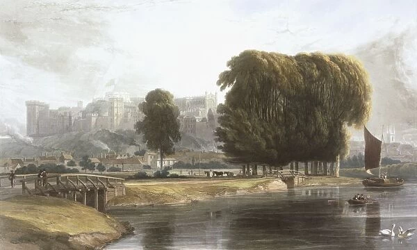 Windsor Castle from the Brocas Meadow, from Views of Windsor, Eton and Virginia Water, c1827-30