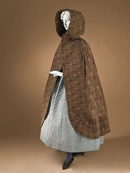Woman's hooded cape with finely pleated trim, Provence, France, between 1785 and 1820. Creator: Unknown