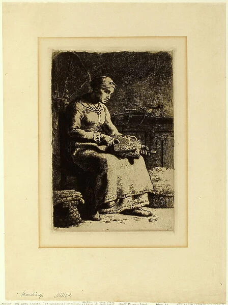 The Wool-Carder, 1855–56. Creator: Jean Francois Millet