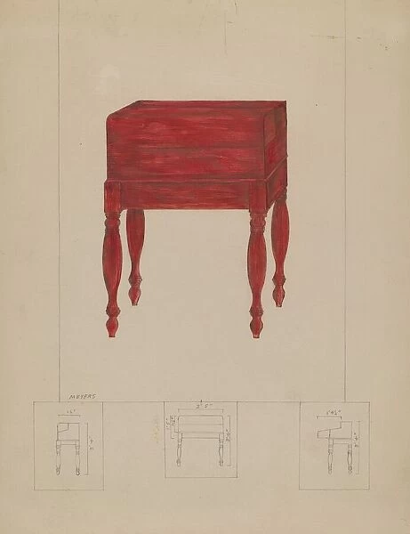 Writing Desk and Table, 1935  /  1942. Creator: Henry Meyers