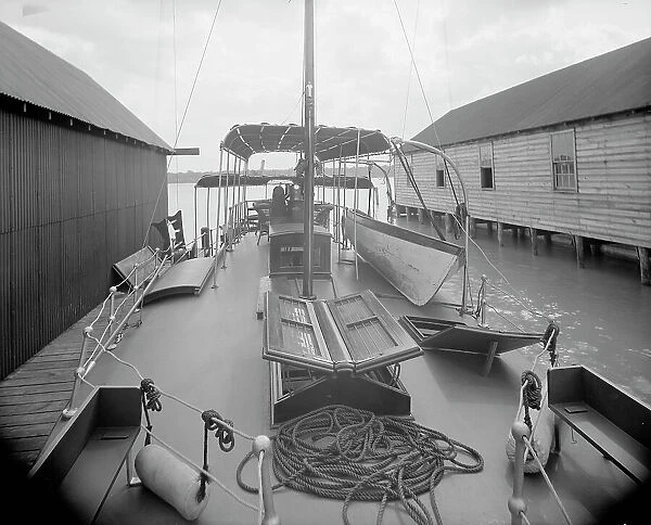 Yacht Althea, deck, between 1907 and 1915. Creator: Unknown