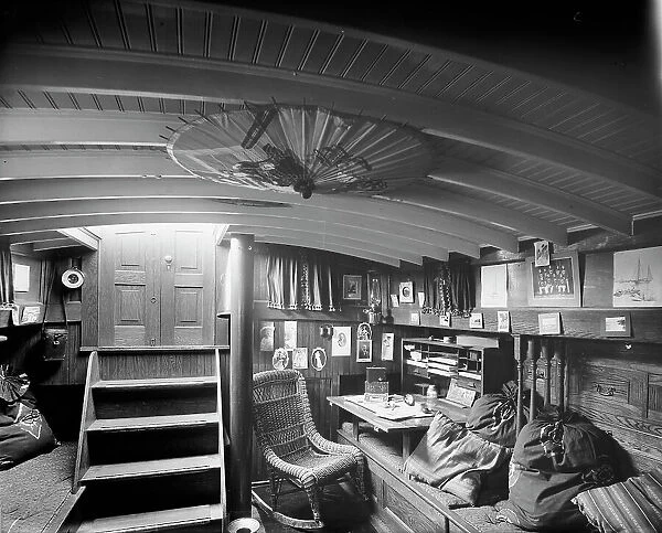 Yacht Suedon [sic], cabin interior, between 1904 and 1910. Creator: Unknown