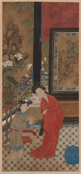 Yang Guifei Leaving the Bath, 1700s. Creator: Unknown