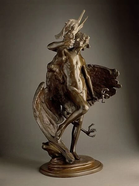 Young Faun and Heron, Modeled 1890; copyrighted 1894. Creator: Frederick William MacMonnies