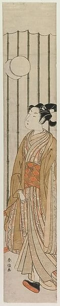 Young Man Playing Football, late 1760s. Creator: Suzuki Harunobu (Japanese, 1724-1770)