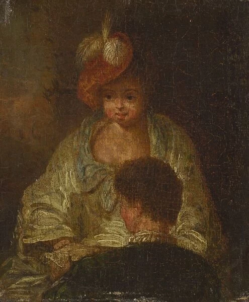 Young Woman and Man, 18th century. Creator: Unknown
