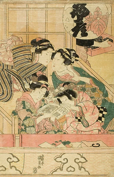 Young Women in a Theater Balcony, c1820s. Creator: Utagawa Kunisada