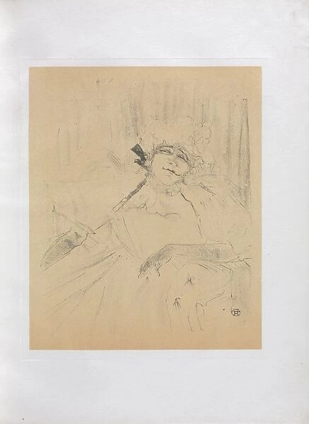 Yvette Guilbert-English Series: Chanson ancienne, 1898. Creator: Henri de Toulouse-Lautrec (French