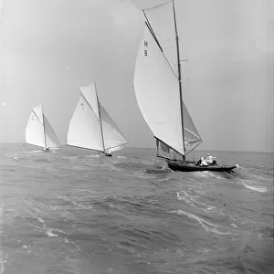 The 6 Metre class The Truant, Antwerpia IV and Spero, 1912