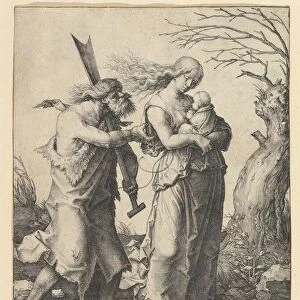 Adam and Eve after the Expulsion, 1510. Creator: Lucas van Leyden