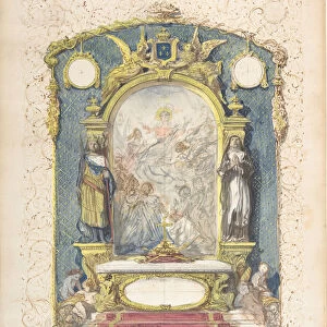 Altar Flanked by St. Louis and St. Theresa, mid-19th century