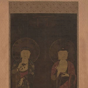 Amitabha and Kshitigarba, first half of the 14th century. Creator: Unknown