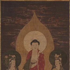 Amitabha Triad, possibly 1400s. Creator: Unknown