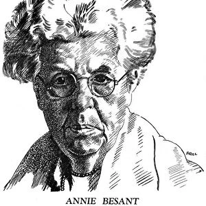 Annie Besant, British socialist and theosophist, 1926. Artist: Brill