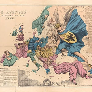 The Avenger: An Allegorical War Map for 1877, 1876-1877. Creator: Anonymous