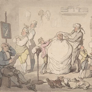 The Barbers Shop, 1785-1805. Creator: Thomas Rowlandson