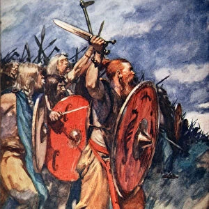 Battle of the Teutoburg Forest, Germany, 9 AD (1913). Artist: Arthur C Michael