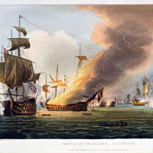 The Battle of Trafalgar, 21st October 1805 (1816). Artist: Thomas Sutherland