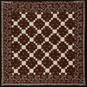 Bedcover (Nine Patch Quilt), United States, 1800 / 20. Creator: Unknown