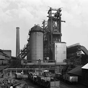Blast furnace at the Stanton Iron Co, Ilkeston, Derbyshire, 1962