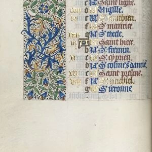 Book of Hours (Use of Rouen): fol. 9v, c. 1470. Creator: Master of the Geneva Latini (French