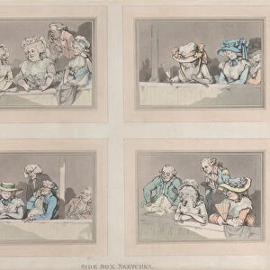 Side Box Sketches, June 5, 1786. Creator: Samuel Alken