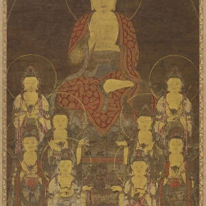Buddha Amitabha (Amita) and the Eight Great Bodhisattvas, Late Goryeo period