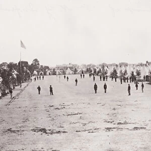 Camp of 153rd New York Infantry, ca. 1861. Creator: Unknown