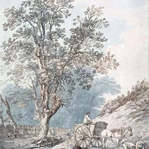 Cart and Horse, 18th Century. Creator: Joseph Constantine Stadler (fl. 1780-1812)
