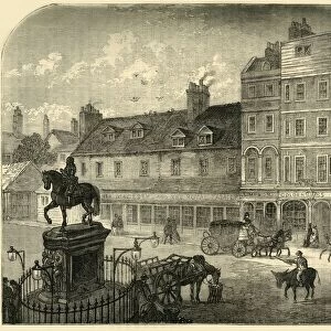 Charing Cross from Northumberland House in 1750, (1881). Creator: Unknown